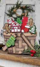 Load image into Gallery viewer, Christmas Cookies For The Flower Basket Interchangeable File SVG, Holiday, Christmas Tiered Tray, Glowforge, LuckyHeartDesignsCo
