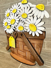 Load image into Gallery viewer, Daisies For The Flower Basket Interchangeable File SVG, Floral, Flowers, Spring Tiered Tray, Glowforge, LuckyHeartDesignsCo