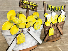 Load image into Gallery viewer, Lemons For The Flower Basket Interchangeable File SVG, Lemonade, Fruit, Summer, Tiered Tray, Glowforge, LuckyHeartDesignsCo