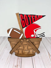 Load image into Gallery viewer, Football For The Flower Basket Interchangeable File SVG, Sports, Summer, Fall Tiered Tray, Glowforge, LuckyHeartDesignsCo