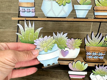 Load image into Gallery viewer, Succulent Standing Pots File SVG, Plants, Garden, Glowforge, Magnets, LuckyHeartDesignsCo