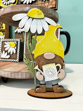 Load image into Gallery viewer, Daisy Tiered Tray Gnome File SVG, Fall Summer Tiered Tray Holiday Decor, Glowforge, LuckyHeartDesignsCo