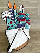 Load image into Gallery viewer, Birthday For The Flower Basket Interchangeable File SVG, Holiday, Cellebrate Tiered Tray, Glowforge, LuckyHeartDesignsCo