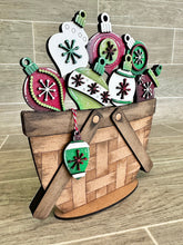 Load image into Gallery viewer, Christmas Ornament For The Flower Basket Interchangeable File SVG, Holiday, Christmas Tiered Tray, Glowforge, LuckyHeartDesignsCo