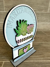 Load image into Gallery viewer, Succulent Snow Globe Interchangeable File SVG, Glowforge, Cactus, Plants, Garden, Tiered Tray LuckyHeartDesignsCo