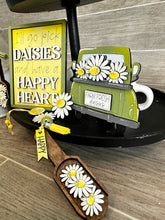 Load image into Gallery viewer, Daisy Bundle Gumball Scoop Sign File SVG, Glowforge, Spring, Summer, Flower, Tiered Tray, LuckyheartDesignsCo