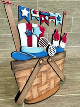Load image into Gallery viewer, Fourth of July For The Flower Basket Interchangeable File SVG, America, USA, Summer, Tiered Tray, Glowforge, LuckyHeartDesignsCo