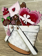Load image into Gallery viewer, Valentine Sweets For The Flower Basket Interchangeable File SVG, Floral, Tiered Tray, Glowforge, LuckyHeartDesignsCo