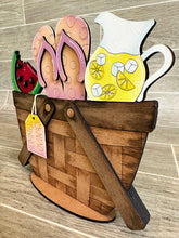 Load image into Gallery viewer, Summer Lovin' For The Flower Basket Interchangeable File SVG, Beach, Vacation, Summer, Tiered Tray, Glowforge, LuckyHeartDesignsCo