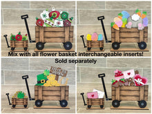 Load image into Gallery viewer, Wagon (Original and TINY) For The Flower Basket Interchangeable File SVG, Vase, Flower, Floral, Tiered Tray, Glowforge, LuckyHeartDesignsCo