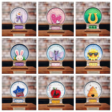 Load image into Gallery viewer, Tiered Tray TINY Snow Globe Interchangeable File SVG, Glowforge, Seasonal Shapes, Holiday, Tiered Tray LuckyHeartDesignsCo