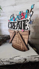 Load image into Gallery viewer, Crafting For The Flower Basket Interchangeable File SVG, Maker, Create, Tiered Tray, Glowforge, LuckyHeartDesignsCo