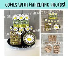 Load image into Gallery viewer, Daisy Quick And Easy Tiered Tray File SVG, Spring, Flower, Summer, Tier Tray, LuckyHeartDesignsCo
