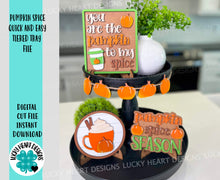 Load image into Gallery viewer, Pumpkin Spice Quick and Easy Tiered Tray File SVG, Glowforge Tier Tray, LuckyHeartDesignsCo