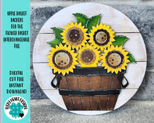 Load image into Gallery viewer, Apple Basket Backers for the Flower Basket Interchangeable Sign File SVG, Door Hanger, Seasonal, Holiday, Glowforge, LuckyHeartDesignsCo