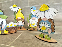 Load image into Gallery viewer, Daisy Tiered Tray Gnome File SVG, Fall Summer Tiered Tray Holiday Decor, Glowforge, LuckyHeartDesignsCo