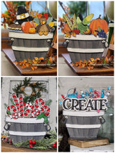 Load image into Gallery viewer, Apple Basket for the Flower Basket Interchangeable File SVG, Vase, Flower, Floral, Summer, Fall Tiered Tray, Glowforge, LuckyHeartDesignsCo