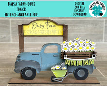 Load image into Gallery viewer, Daisy add on Farmhouse Truck Interchangeable File SVG, Spring, Flower, Summer, LuckyHeartDesignsCo