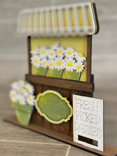 Load image into Gallery viewer, Daisy Market Stand Interchangeable File SVG, Glowforge, Spring, Summer, Flower, LuckyHeartDesignsCo