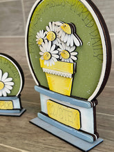 Load image into Gallery viewer, Daisy Original and TINY Snow Globe Interchangeable File SVG, Glowforge, Spring, Seasonal Shapes, Holiday, Tiered Tray LuckyHeartDesignsCo