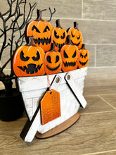 Load image into Gallery viewer, Jack-o-lanterns For The Flower Basket Interchangeable File SVG, Halloween, Pumpkins, Trick or Treat, Glowforge, LuckyHeartDesignsCo