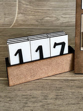 Load image into Gallery viewer, MINI Countdown Sandwich Board Interchangeable Leaning Sign File SVG, easel sign Tiered Tray Glowforge, LuckyHeartDesignsCo