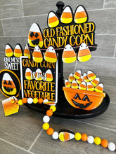 Load image into Gallery viewer, Candy Corn Quick and Easy Tiered Tray File SVG, Glowforge Tier Tray, Halloween, LuckyHeartDesignsCO