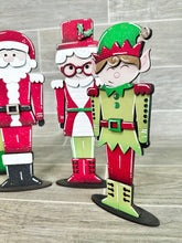 Load image into Gallery viewer, Christmas Squad Nutcracker File SVG, Countdown, Tiered Tray, Glowforge Santa, Rudolph, Elf, Holiday, LuckyHeartDesignsCo