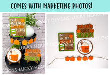 Load image into Gallery viewer, Pumpkin Spice Quick and Easy Tiered Tray File SVG, Glowforge Tier Tray, LuckyHeartDesignsCo