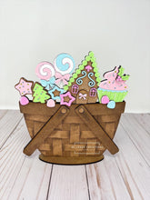 Load image into Gallery viewer, Sweet Christmas For The Flower Basket Interchangeable File SVG, Gingerbread, Holiday, Christmas Tiered Tray, Glowforge, LuckyHeartDesignsCo