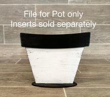 Load image into Gallery viewer, Flower Pot for the Flower Basket Interchangeable File SVG, Vase, Flower, Floral, Summer, Fall Tiered Tray, Glowforge, LuckyHeartDesignsCo