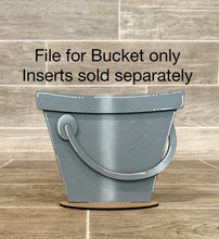 Load image into Gallery viewer, Bucket for the Flower Basket Interchangeable File SVG, Vase, Flower, Floral, Summer, Fall Tiered Tray, Glowforge, LuckyHeartDesignsCo