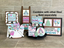 Load image into Gallery viewer, Sweet Christmas Quick and Easy Tiered Tray File SVG, Glowforge Candy, Gingerbread, Tier Tray, LuckyHeartDesignsCO