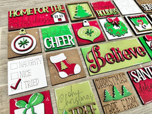 Load image into Gallery viewer, MINI Christmas Tree Interchangeable Leaning Sign File SVG, Ornament, Presents, Candy Cane, Tiered Tray Glowforge, LuckyHeartDesignsCo