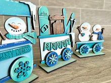 Load image into Gallery viewer, Winter Standing Train File SVG, Glowforge, LuckyHeartDesignsCo
