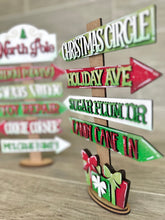 Load image into Gallery viewer, Christmas Street Sign File SVG. North Pole, Santa, Glowforge, LuckyHeartDesignsCo