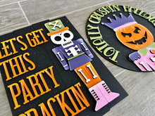 Load image into Gallery viewer, Halloween NUTCRACKER Door Hanger File SVG, Pumpkin, Trick or Treat Glowforge Sign, LuckyHeartDesigns