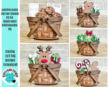 Load image into Gallery viewer, Christmas Bundle For The Flower Basket Interchangeable File SVG, Holiday, Christmas Tiered Tray, Glowforge, LuckyHeartDesignsCo