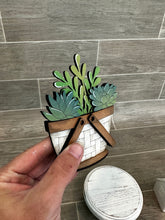 Load image into Gallery viewer, TINY Succulents for the Flower Basket Interchangeable File SVG, Plants, Seasonal, Holiday, Tiered Tray, Glowforge, LuckyHeartDesignsCo