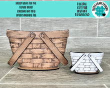 Load image into Gallery viewer, Basket Weave For The Flower Basket Interchangeable (Original and TINY) File SVG, Vase, Flower, Tiered Tray, Glowforge, LuckyHeartDesignsCo