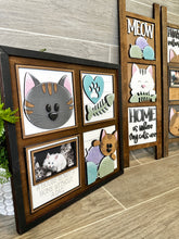 Load image into Gallery viewer, Cat Love Interchangeable Leaning Sign File SVG, Tiered Tray Glowforge, LuckyHeartDesignsCo
