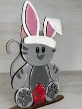 Load image into Gallery viewer, Cat Animal Hats Interchangeable MINI File SVG, Seasonal Leaning sign, Kitten, Holiday, Pet, Farm Tiered Tray Glowforge, LuckyHeartDesignsCo