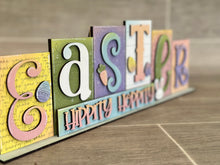 Load image into Gallery viewer, Easter Spring Standing Reversible Blocks File SVG, Tiered Tray Bunny, Flowers, Birdhouse, Glowforge, LuckyHeartDesignsCo