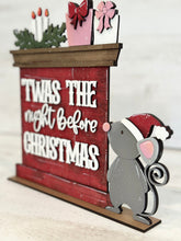 Load image into Gallery viewer, Standing Mouse Christmas Fireplace File SVG, Glowforge 'Twas The Night Before, LuckyHeartDesignsCo