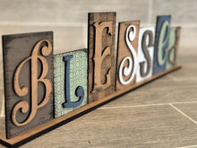 Load image into Gallery viewer, Whole Alphabet Standing Reversible Blocks File SVG, Tiered Tray, Letters, Scrabble, Home, Family, Glowforge, LuckyHeartDesignsCo