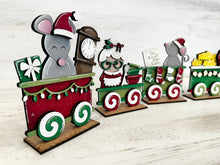 Load image into Gallery viewer, Christmas Mouse Standing Train ADD ON Cars File SVG, Mrs. Claus, Twas the Night Before, Gingerbread, Glowforge, LuckyHeartDesignsCo