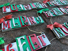 Load image into Gallery viewer, Christmas Word Blocks Ornament File SVG, Personalized, Family, teacher, Glowforge, LuckyHeartDesignsCo