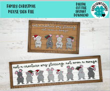 Load image into Gallery viewer, Family Christmas Mouse Sign File SVG, Glowforge, Personalized, Grandparents, LuckyHeartDesignsCo