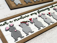 Load image into Gallery viewer, Family Christmas Mouse Sign File SVG, Glowforge, Personalized, Grandparents, LuckyHeartDesignsCo