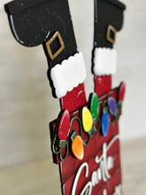 Load image into Gallery viewer, Santa Chimney Sign Christmas File SVG, Christmas Lights, Glowforge, LuckyHeartDesignsCo